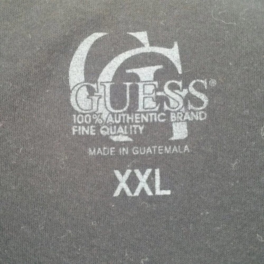 GUESS Vintage Distressed Y2K Black T Shirt Mens Size XXL - Picture 6 of 12